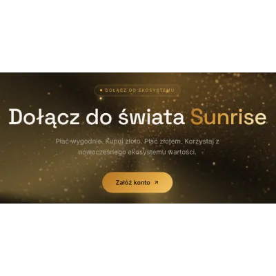 Aktywacja Sunrise Gold Pay – cyfrowe złoto i portfel