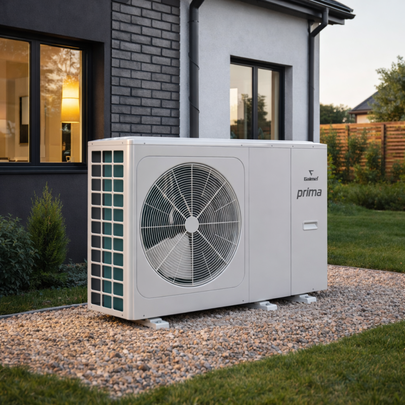 Pompa ciepła Galmet 10 kW (monoblok R32) – ogrzewanie + CWU | montaż
